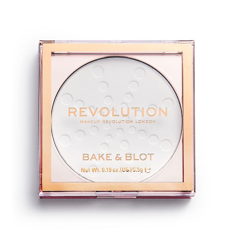 POUDRE COMPACTE BLANCHE BAKE & BLOT MAKEUP REVOLUTION