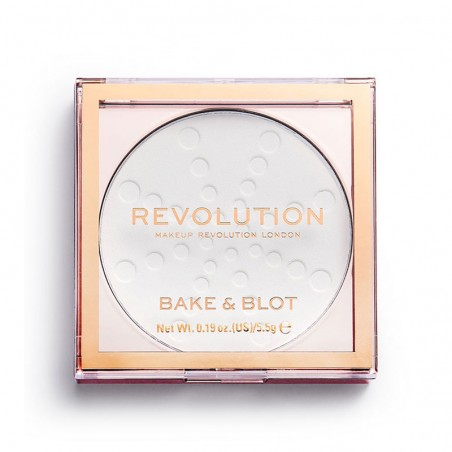 POUDRE COMPACTE BLANCHE BAKE & BLOT MAKEUP REVOLUTION
