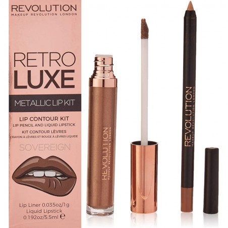 KIT RETRO LUXE METALLIC MAKEUP REVOLUTION