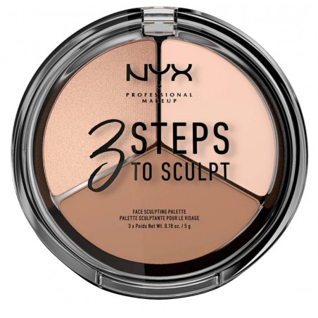 PALETTE 3 STEPS TO SCULPT CORRECTRICE ANTI-CERNES CONTOURING NYX PROFESSIONAL MAKEUP